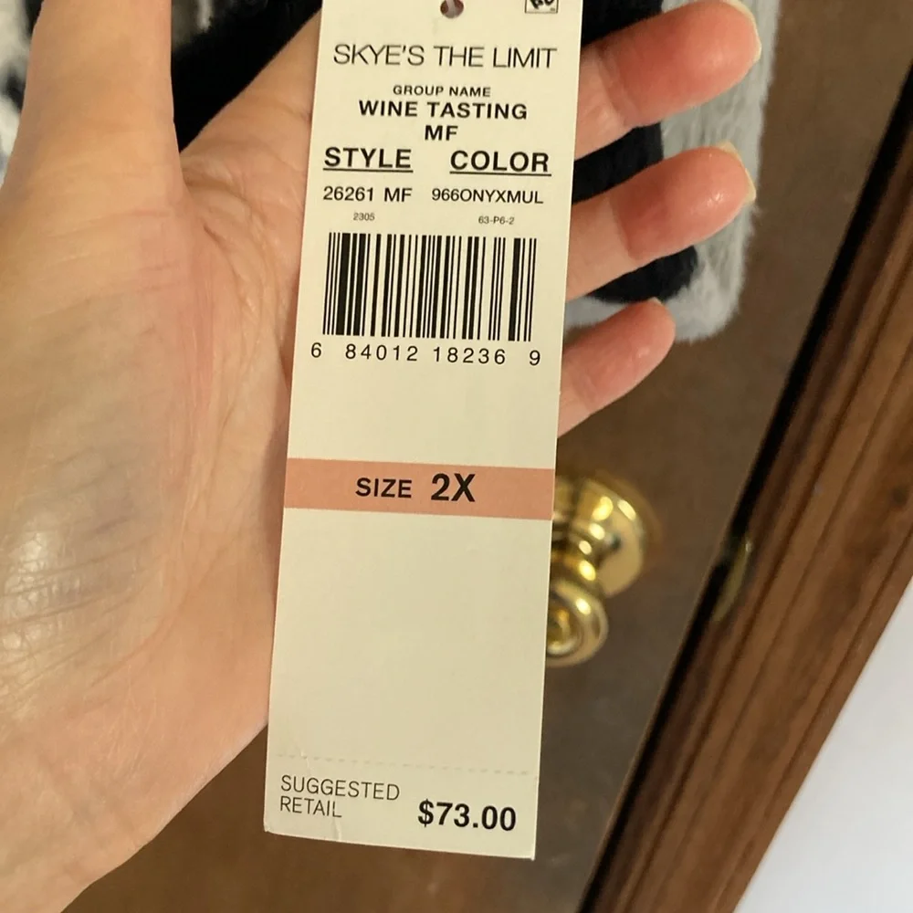 Skye’s the Limit sweater abstract animal print comfy soft neutral casual 2X - Picture 9 of 17